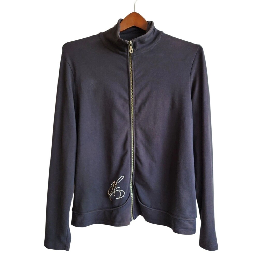 Harley-Davidson Women's 1W Plus Size Full Zip Jacket Sweatshirt Script Logo